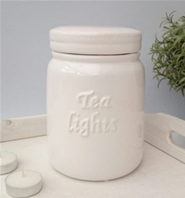 white Tealight candle container
